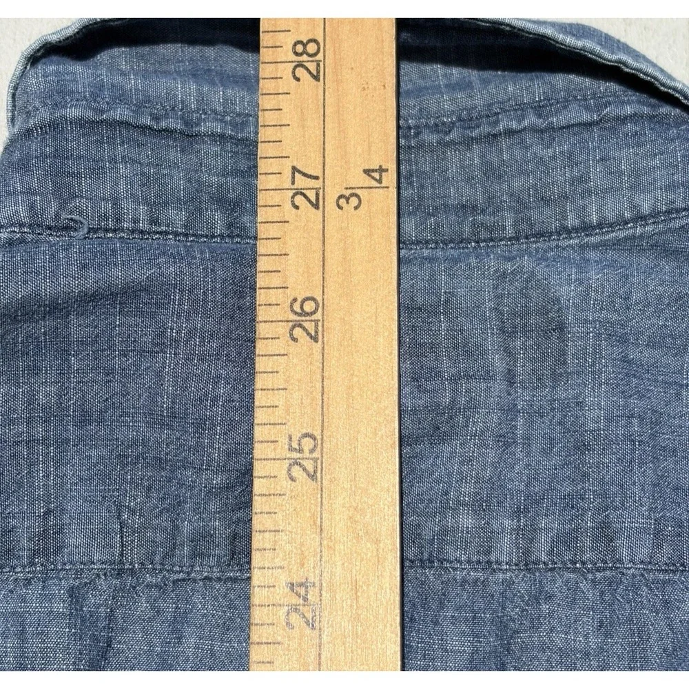 Men's Banana Republic Shirt Blue Button-Down M Casual Preppy City Denim Ranch